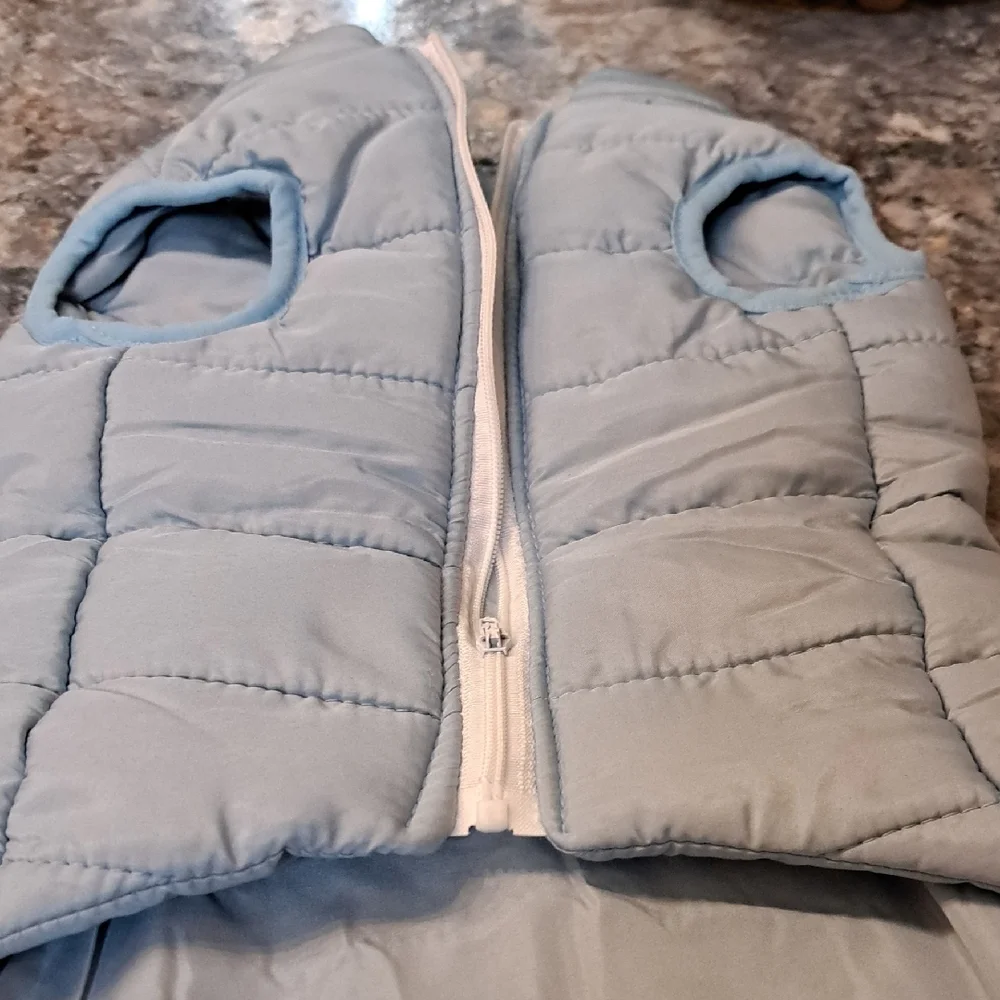 Nwt Light Blue Dog Puffer Vest